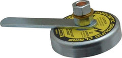 Mag-Mate - 800 Amps Grounding Capacity, 3-1/2" Diam, 2-1/4" High, 35 Lb Max Pull Force, Rare Earth Magnetic Welding & Fabrication Ground Clamp - 55 Lb Average Pull Force, Round Cup Magnet, Copper Stud, Compatible with Flat Surface - All Tool & Supply