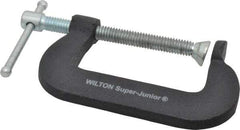 Wilton - Light-Duty 2" Max Opening, 1-1/4" Throat Depth, Forged Steel Standard C-Clamp - 875 Lb Capacity, 0" Min Opening, Standard Throat Depth, Steel Screw - All Tool & Supply