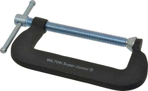 Wilton - Light-Duty 3" Max Opening, 1-3/8" Throat Depth, Forged Steel Standard C-Clamp - 1,100 Lb Capacity, 0" Min Opening, Standard Throat Depth, Steel Screw - All Tool & Supply