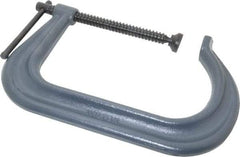 Wilton - Regular-Duty 8" Max Opening, 6" Throat Depth, Forged Steel Standard C-Clamp - 5,900 Lb Capacity, 2" Min Opening, Square Deep Throat - All Tool & Supply