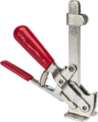 De-Sta-Co - 500 Lb Holding Capacity, Vertical Handle, Manual Hold Down Toggle Clamp - 57° Handle Movement, 99° Bar Opening, Solid Bar, Flanged Base, Electro-Plated Zinc, Carbon Steel - All Tool & Supply