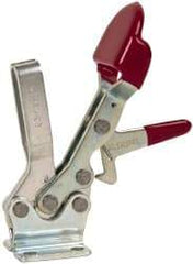 De-Sta-Co - 500 Lb Holding Capacity, Horizontal Handle, Manual Hold Down Toggle Clamp - 70° Handle Movement, 92° Bar Opening, U-Bar, Flanged Base, Electro-Plated Zinc, Carbon Steel - All Tool & Supply