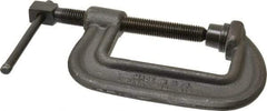 Wilton - Heavy-Duty 4" Max Opening, 2-1/4" Throat Depth, Forged Steel Standard C-Clamp - 10,000 Lb Capacity, 0" Min Opening, Standard Throat Depth, Cold Drawn Steel Screw - All Tool & Supply