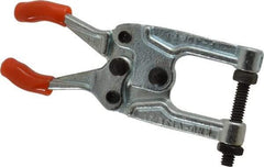 Lapeer - 181.44 Kg Load Capacity, 1-3/16" Throat Depth, 4-3/4" OAL, Carbon Steel, C Style Plier Clamp - 31/32" Max Jaw Capacity, 1/4-20 Spindle, 0.97" Open Throat Height, Orange Handle, Spindle End - All Tool & Supply