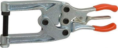 Lapeer - 544.31 Kg Load Capacity, 2-1/4" Throat Depth, 8-3/8" OAL, Carbon Steel, C Style Plier Clamp - 1-3/4" Max Jaw Capacity, 3/8-24 Spindle, 1.22" Open Throat Height, Orange Handle, Spindle End - All Tool & Supply