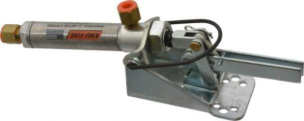 Lapeer - 50 Lb Inner Hold Capacity, Horiz Mount, Air Power Hold-Down Toggle Clamp - 1/8 NPTF Port, 95° Bar Opening, 1" Height Under Bar - All Tool & Supply