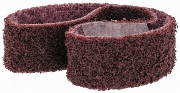 3M - 1" Wide x 18" OAL, Aluminum Oxide Abrasive Belt - Aluminum Oxide, Medium, Nonwoven, Series SC-BS - All Tool & Supply