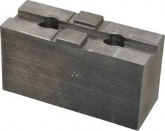 H & R Manufacturing - 10" Chuck Capacity, Tongue & Groove Attachment, Square Soft Lathe Chuck Jaw - Steel, 2.12" Btw Mount Hole Ctrs, 4-1/2" Long x 1-3/4" Wide x 2-3/8" High, 1/2" Groove - All Tool & Supply