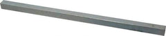 Made in USA - 12" Long x 1/2" High x 1/2" Wide, Zinc-Plated Undersized Key Stock - C1018 Steel - All Tool & Supply