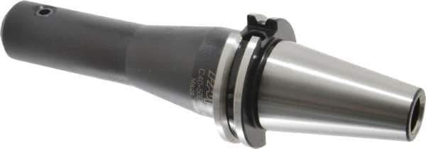 Parlec - CAT40 Taper Shank 1/2" Hole End Mill Holder/Adapter - 1-1/4" Nose Diam, 6" Projection, Through-Spindle Coolant - Exact Industrial Supply