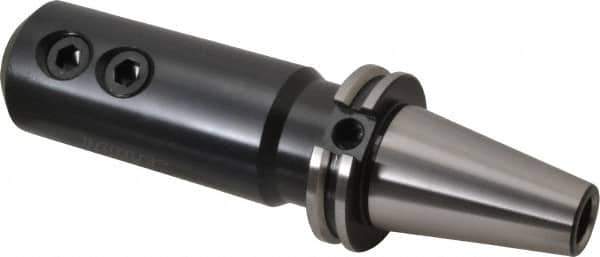 Parlec - CAT40 Taper Shank 1" Hole End Mill Holder/Adapter - 2" Nose Diam, 6" Projection, Through-Spindle Coolant - Exact Industrial Supply