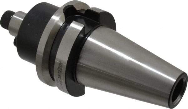 Parlec - BT40 Taper Shank 3/4" Pilot Diam Shell Mill Holder - 2" Flange to Nose End Projection, 1-3/4" Nose Diam, 3/8-24 Lock Screw, Through-Spindle Coolant - Exact Industrial Supply