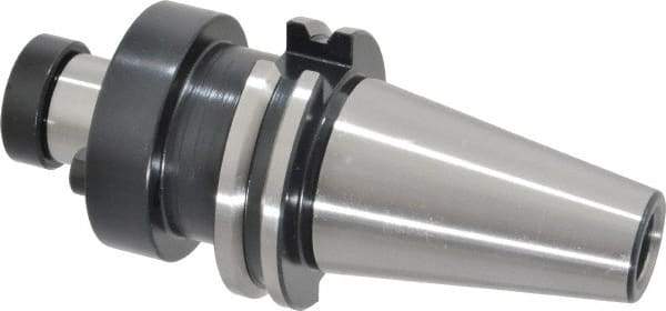 Parlec - CAT40 Taper Shank 1" Pilot Diam Shell Mill Holder - 2" Flange to Nose End Projection, 2-1/4" Nose Diam, 1/2-20 Lock Screw - Exact Industrial Supply