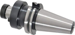 Parlec - CAT40 Taper Shank 1" Pilot Diam Shell Mill Holder - 2" Flange to Nose End Projection, 2-1/4" Nose Diam, 1/2-20 Lock Screw - Exact Industrial Supply