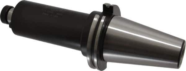 Parlec - CAT50 Taper Shank 1" Pilot Diam Shell Mill Holder - 6" Flange to Nose End Projection, 2-1/4" Nose Diam, 1/2-20 Lock Screw - Exact Industrial Supply