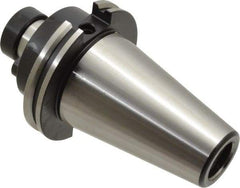 Parlec - CAT50 Taper Shank 1-1/4" Pilot Diam Shell Mill Holder - 1-1/2" Flange to Nose End Projection, 2-3/4" Nose Diam, 5/8-18 Lock Screw - Exact Industrial Supply