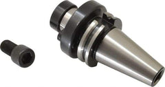 Parlec - CAT40 Taper Shank 1-1/4" Pilot Diam Shell Mill Holder - 1.62" Flange to Nose End Projection, 2-3/4" Nose Diam, 5/8-18 Lock Screw - Exact Industrial Supply