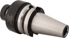 Parlec - BT40 Taper Shank 1-1/4" Pilot Diam Shell Mill Holder - 2-1/4" Flange to Nose End Projection, 2-3/4" Nose Diam, 5/8-18 Lock Screw, Through-Spindle Coolant - Exact Industrial Supply