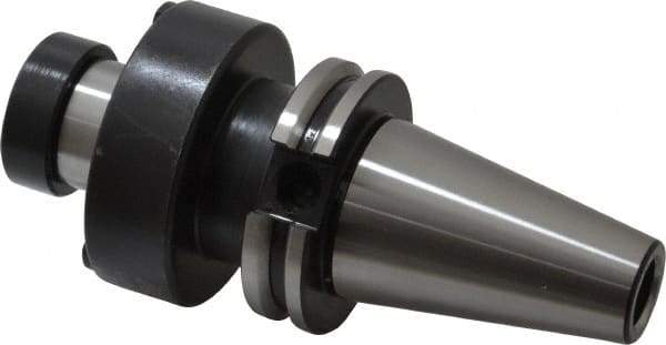 Parlec - CAT40 Taper Shank 1-1/4" Pilot Diam Shell Mill Holder - 2-1/4" Flange to Nose End Projection, 2-3/4" Nose Diam, 5/8-18 Lock Screw - Exact Industrial Supply