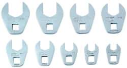 Proto - 9 Piece 3/8" Drive Open End Crowfoot Wrench Set - 3/8 to 7/8" - All Tool & Supply