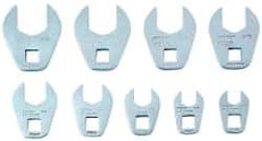 Proto - 9 Piece 3/8" Drive Open End Crowfoot Wrench Set - 3/8 to 7/8" - All Tool & Supply