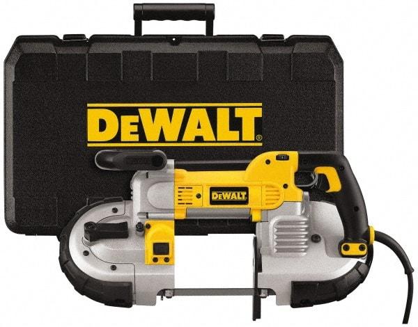 DeWALT - 120 Volt, Electric Handheld Bandsaw - 2.44 m Cord Length, 5 Inch (Round) and 5 x 4-3/4 Inch (Rectangular) Depth of Cut, 100 and 350 SFPM, 10 Amp - All Tool & Supply