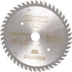 DeWALT - 6-1/2" Diam, 20mm Arbor Hole Diam, 48 Tooth Wet & Dry Cut Saw Blade - Carbide-Tipped, Crosscutting, Mitering, Ripping, Truing Action, Standard Round Arbor - All Tool & Supply