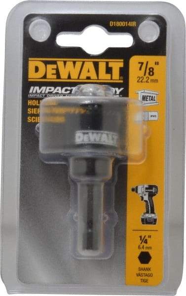 DeWALT - 7/8" Diam, 5/8" Cutting Depth, Hole Saw - Bi-Metal Saw, Toothed Edge - All Tool & Supply