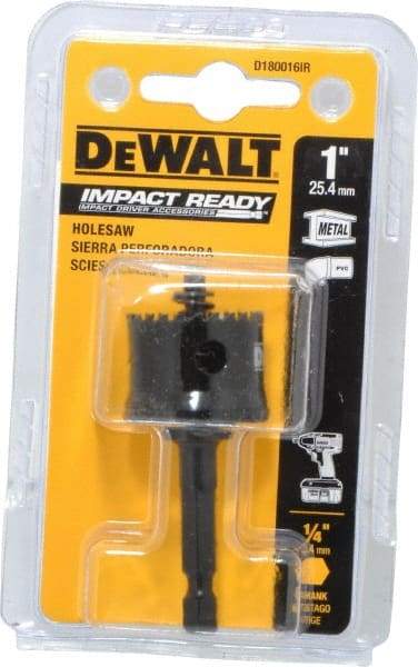 DeWALT - 1" Diam, 5/8" Cutting Depth, Hole Saw - Bi-Metal Saw, Toothed Edge - All Tool & Supply