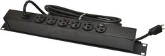 Wiremold - 6 Outlets, 120 Volts, 15 Amps, 15' Cord, Power Outlet Strip - 1 Circuits, Rack Mount, 5-15P NEMA Configuration, 19" Strip, cULus, UL Listed File 1449 - All Tool & Supply