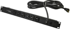 Wiremold - 6 Outlets, 120 Volts, 20 Amps, 15' Cord, Power Outlet Strip - Rack Mount, 6 Front NEMA Configuration, 19" Strip, cULus Recognized - All Tool & Supply