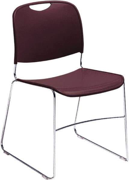 NPS - Polypropylene Blue Stacking Chair - Chrome Frame, 17" Wide x 22-1/2" Deep x 31" High - All Tool & Supply