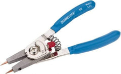 Channellock - 1/4 to 1" Ring Internal, 1/8 to 1" Ring External, Plastic Dipped Combination Retaining Ring Pliers - Features Interchangeable Tips - All Tool & Supply