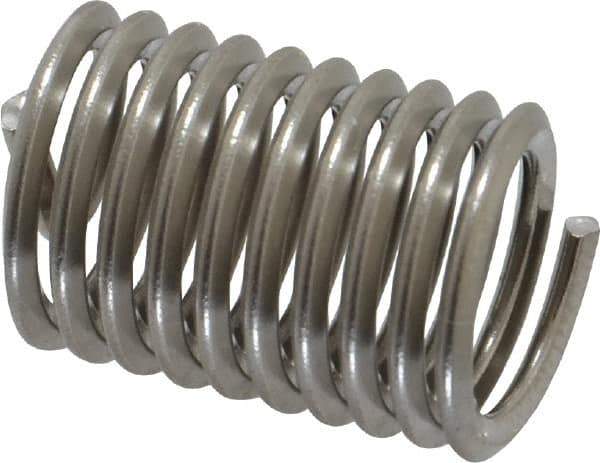 Heli-Coil - 3/8-16 UNC, 3/4" OAL, Free Running Helical Insert - 10 Free Coils, Tanged, Stainless Steel, 2D Insert Length - All Tool & Supply