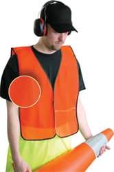 OccuNomix - Size XL High Visibility Orange Solid General Purpose Vest - 44 to 46" Chest, Hook & Loop Closure, 1 Pocket, Polyester - All Tool & Supply