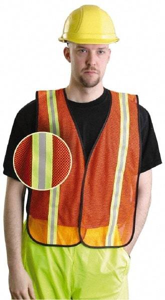 OccuNomix - Size XL High Visibility Orange Mesh General Purpose Vest - 44 to 46" Chest, Hook & Loop Closure, 1 Pocket, Polyester - All Tool & Supply