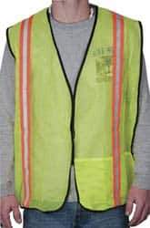 OccuNomix - Size XL High Visibility Yellow Mesh General Purpose Vest - 44 to 46" Chest, Hook & Loop Closure, 1 Pocket, Polyester - All Tool & Supply