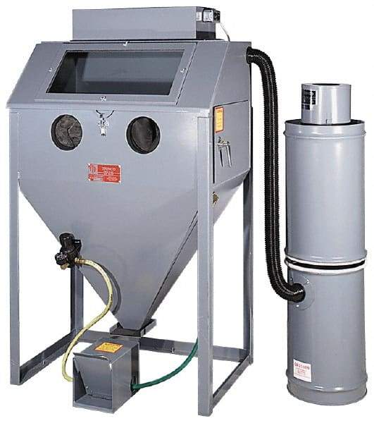 Trinco - 53" Wide x 65" High x 50" Deep Floor Sandblaster - Working Dimensions 48" Wide x 24" High x 24" Deep - All Tool & Supply