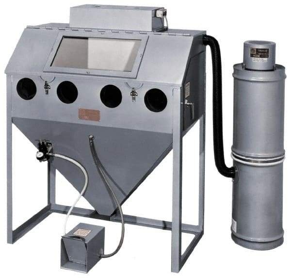 Trinco - 52" Wide x 64" High x 25" Deep Floor Sandblaster - Working Dimensions 48" Wide x 23" High x 24" Deep - All Tool & Supply