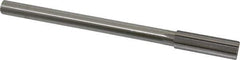 Made in USA - 45/64" High Speed Steel 8 Flute Chucking Reamer - Straight Flute, 0.5615" Straight Shank, 2-1/4" Flute Length, 9" OAL - All Tool & Supply