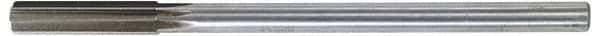 Made in USA - 0.513" High Speed Steel 6 Flute Chucking Reamer - Straight Flute, 0.4355" Straight Shank, 2" Flute Length, 8" OAL - All Tool & Supply