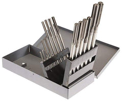 Made in USA - 0.123" to 0.4995", Chucking Reamer Set - Straight Flute, Right Hand Cut, 14 Pieces - All Tool & Supply