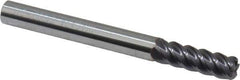 Niagara Cutter - 1/4", 5 Flute, Single End, Solid Carbide, 0.045" Corner Radius End Mill - 2-1/2" OAL, 45° Helix, Right Hand Flute, 3/4" LOC, Right Hand Cut - All Tool & Supply