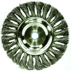 6" Diameter - 1/2-5/8" Arbor Hole - Knot Twist Stainless Straight Wheel - All Tool & Supply