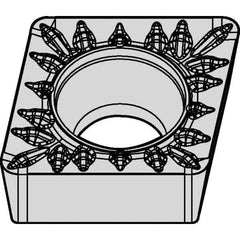 Kennametal - CCMT432 MP Grade KCM25B Carbide Turning Insert - TiOCN Finish, 80° Diamond, 1/2" Inscr Circle, 3/16" Thick, 1/32" Corner Radius - All Tool & Supply