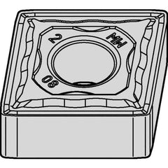 Kennametal - CNMG432 MW Grade KCP10B Carbide Turning Insert - TiCN/Al2O3/TiOCN Finish, 80° Diamond, 1/2" Inscr Circle, 3/16" Thick, 1/32" Corner Radius - All Tool & Supply