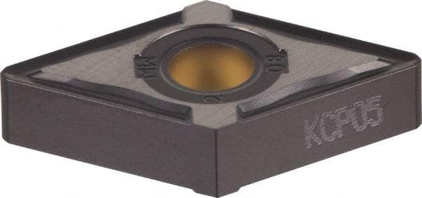 Kennametal - DNMG442 RP Grade KCM15 Carbide Turning Insert - TiCN/Al2O3 Finish, 55° Diamond, 1/2" Inscr Circle, 1/4" Thick, 1/32" Corner Radius - All Tool & Supply