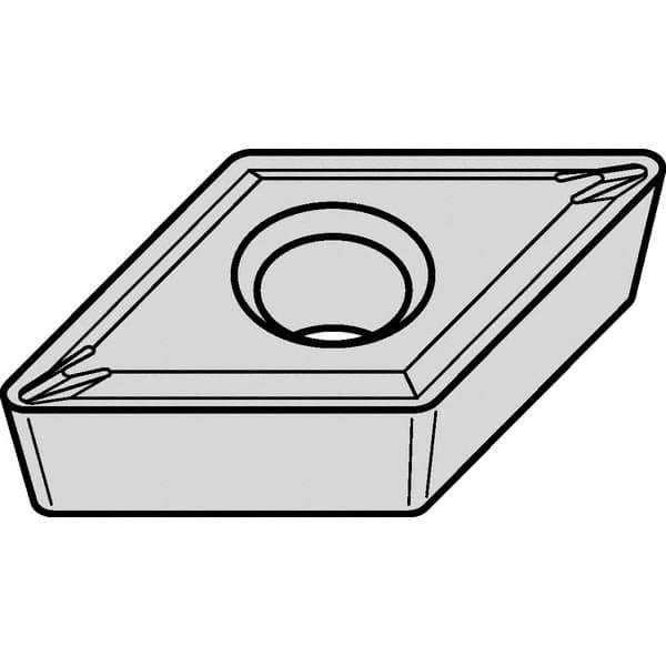 Kennametal - DCMT431 LF Grade KCP10 Carbide Turning Insert - TiCN/Al2O3 Finish, 55° Diamond, 1/2" Inscr Circle, 3/16" Thick, 1/64" Corner Radius - All Tool & Supply