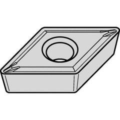 Kennametal - DCMT32.51 LF Grade KCP30 Carbide Turning Insert - TiN/TiCN/Al2O3 Finish, 55° Diamond, 3/8" Inscr Circle, 5/32" Thick, 1/64" Corner Radius - All Tool & Supply