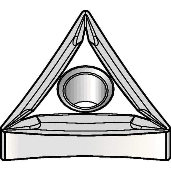 Kennametal - TNMP332 K Grade KCP10 Carbide Turning Insert - TiCN/Al2O3 Finish, 60° Triangle, 3/8" Inscr Circle, 3/16" Thick, 1/32" Corner Radius - All Tool & Supply